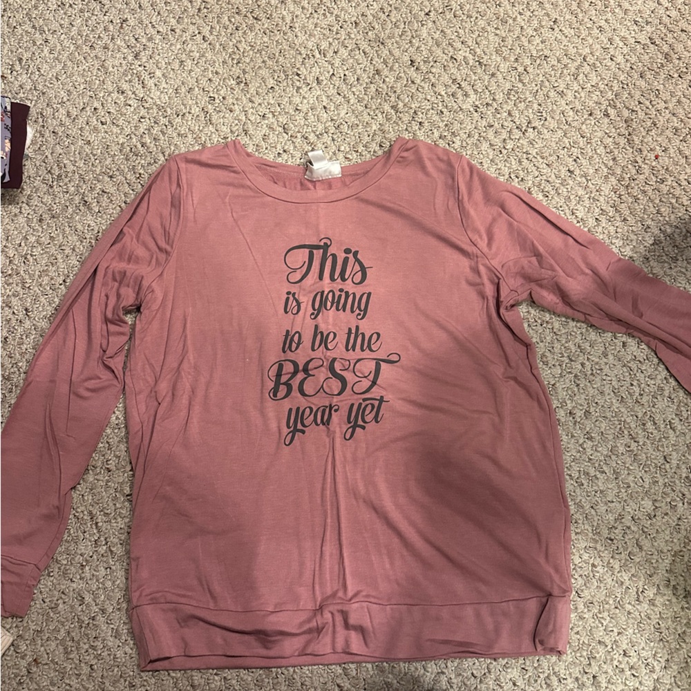 Motherhood Mauve Graphic Maternity Long Sleeve Tee